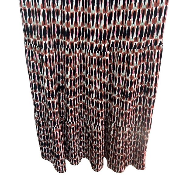 Lane Bryant White/Black Multi Geometric Spaghetti Strap Tiered Maxi Dress 14/16 - Picture 5 of 9